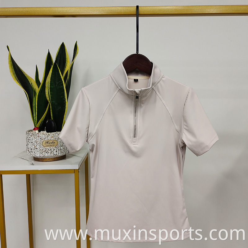 horse riding short sleeve base layer polo